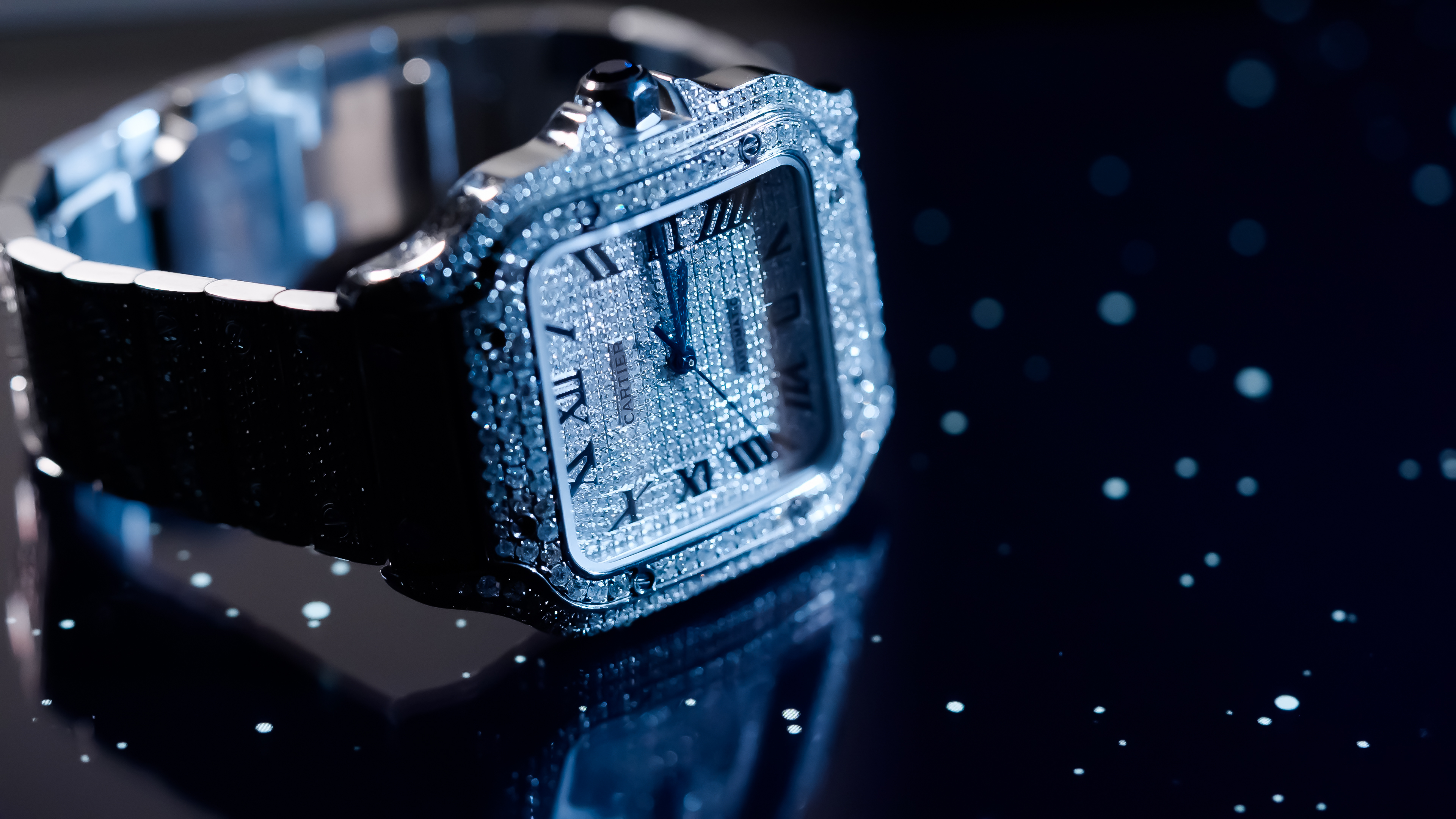 Cartier Santos wersja Iced Out