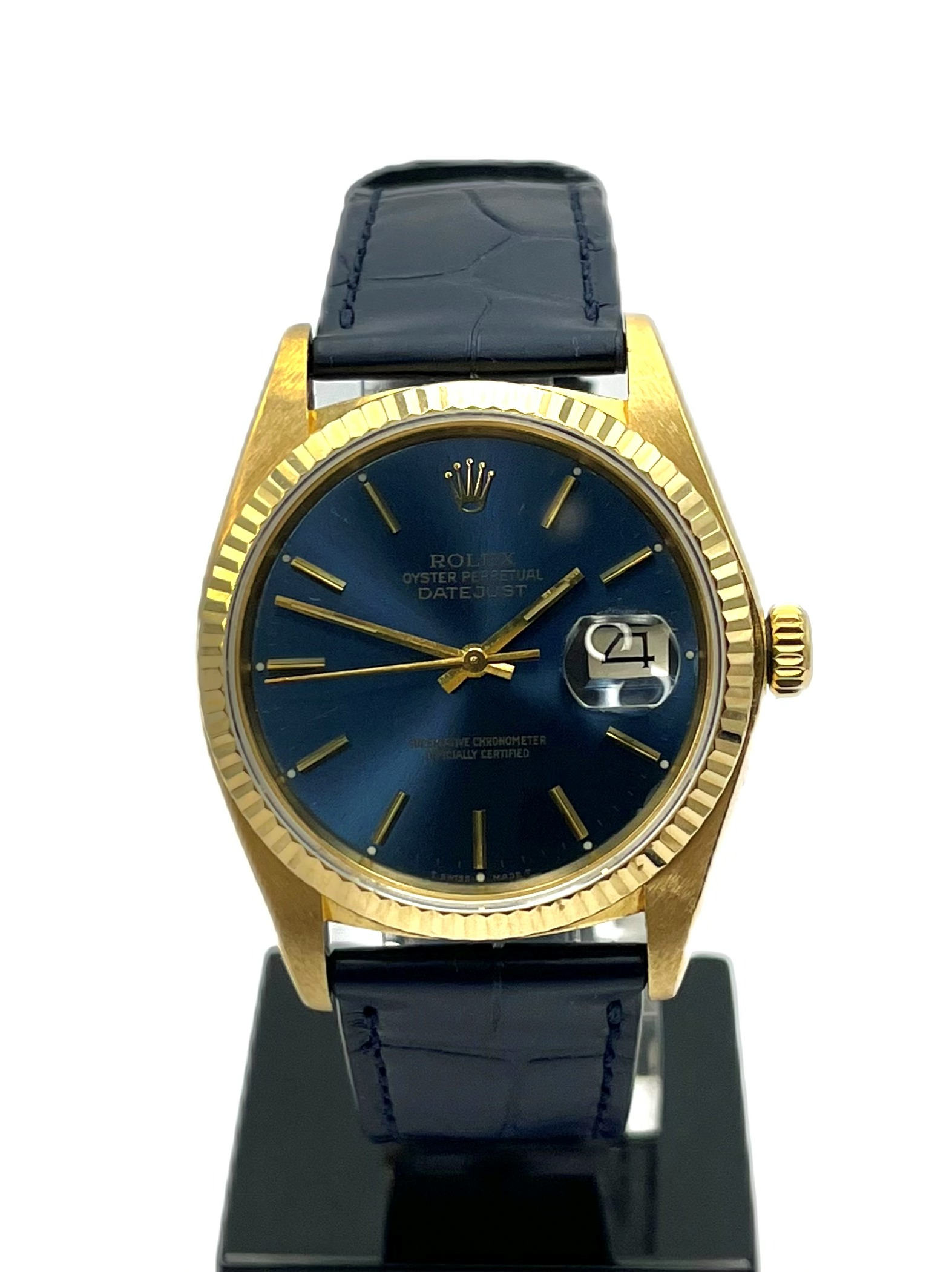 Rolex Datejust 36 Yellow Gold Blue Dial